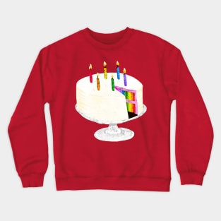 Rainbow Birthday Cake Crewneck Sweatshirt